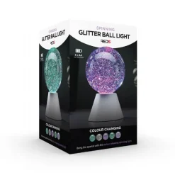 Spinning Glitterkugle Lampe