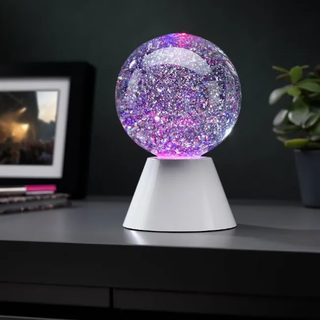 Spinning Glitterkugle Lampe