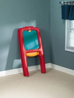 Staffeli med tavle og whiteboard rød