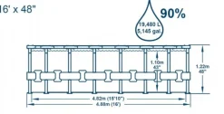 Steel Pro Max Pool 19.480L 488x122cm