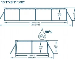 Steel Pro pool 5.700L 400x211x81 cm
