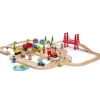Togbane med broer og landskab