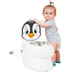 Toilet træner med lys og lyd, Pingvin