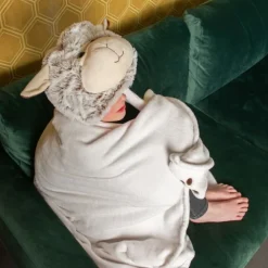 Tæppe med hætte, får