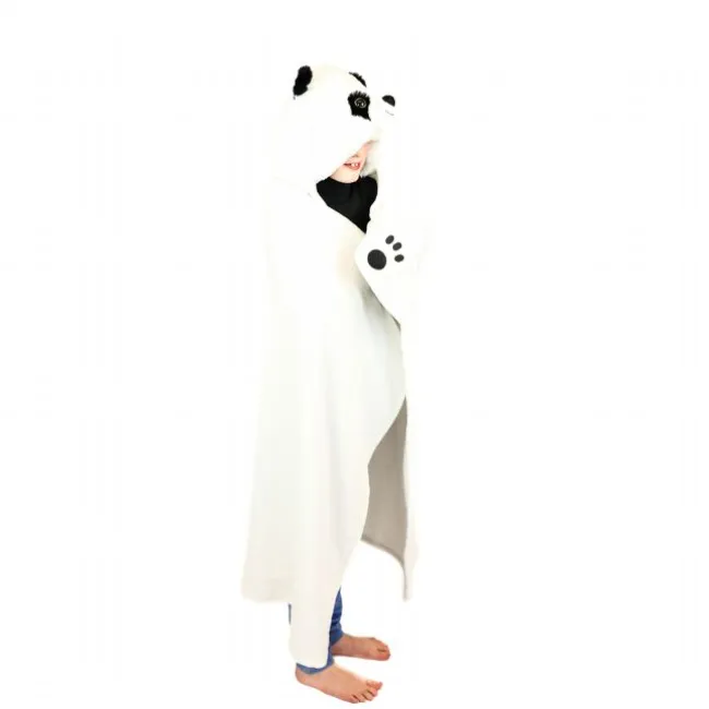Tæppe med hætte, panda