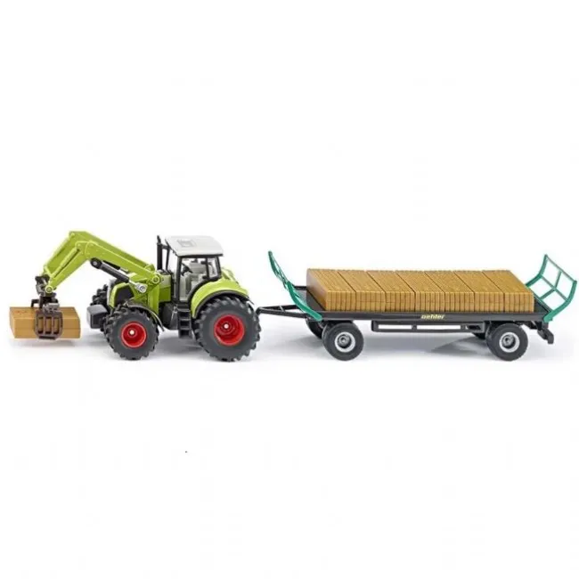 Traktor med balle griber 1:50