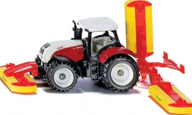 Traktor med plæneklipper
