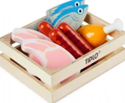 Træ mad kød og fisk