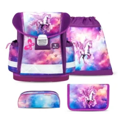 Unicorn Skoletaske med 4 Dele