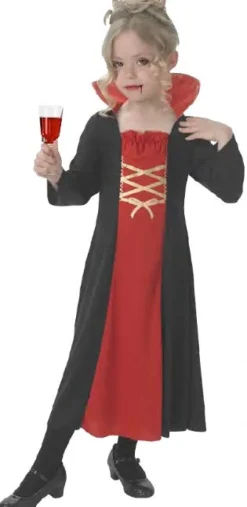 Vampyr pige udklædning 116 cm