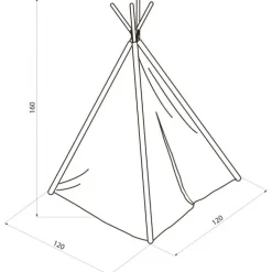 Verdenskorts Tipi flerfarvet