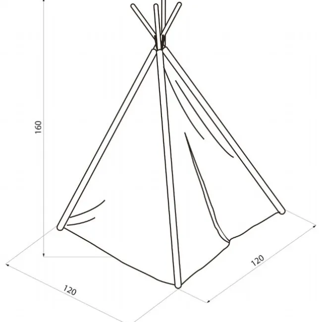 Verdenskorts Tipi sort/hvid