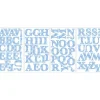 Wallstickers Lyseblåt Alfabet